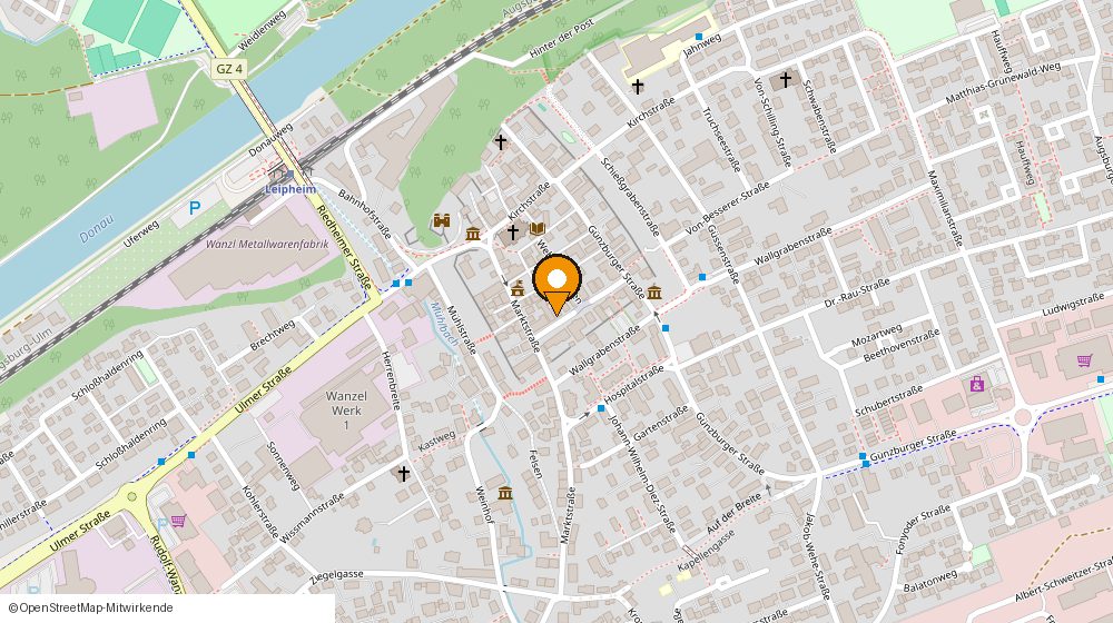 Karte: Optik Pausch, Von-Richthofen-Straße 9, Leipheim
